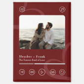 Modern Elegant Chic Music Player Photo Valentine's Magneet (Voorkant)