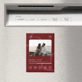 Modern Elegant Chic Music Player Photo Valentine's Magneet (Insitu (Vaatwasser))