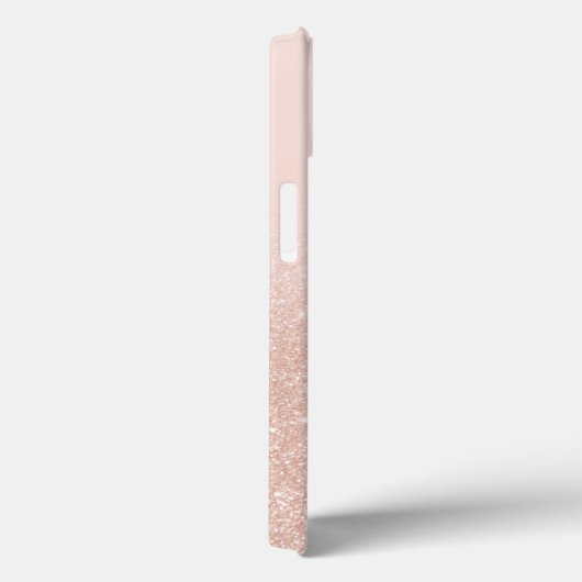 Modern Elegant Chic Ombre Roos Gold Glitter Case-Mate iPhone Case (Achterkant / Rechts)