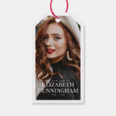 Modern Elegant Chic Photo Memorial Dank je Cadeaulabel (Achterkant)