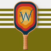Modern Elegant Chic Retro Monogrammed Initiaal Naa Pickleball Paddle