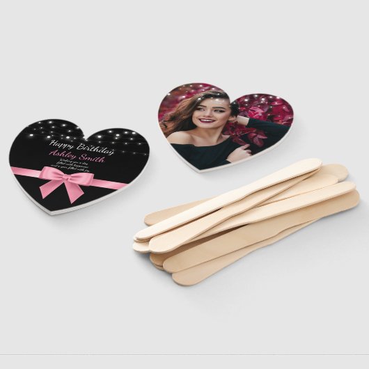 Modern elegant chic roos zoet 16 handwaaier (Niet-gemonteerd)