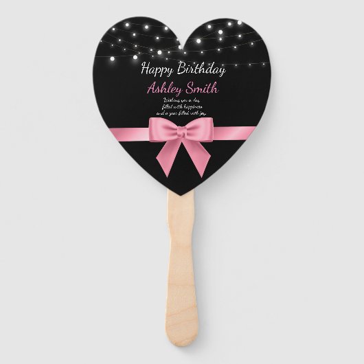 Modern elegant chic roos zoet 16 handwaaier (Voorkant)