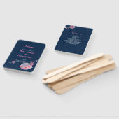 Modern elegant chic roze floral Wedding Programme Handwaaier (Niet-gemonteerd)