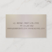 Modern Elegant Chic, Striped, Watercol Magnolia Visitekaartje (Achterkant)