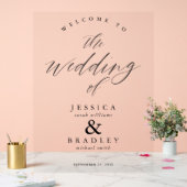 Modern Elegant Chic Transparant Huwelijk Welkom Acryl Bord (Huwelijk)
