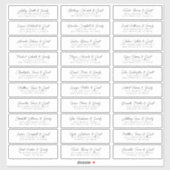 Modern Elegant Chic Wedding Guest Adres Sticker (Vel)