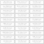 Modern Elegant Chic Wedding Guest Adres Sticker (Voorkant)