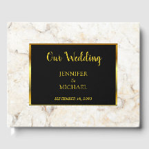 Modern elegant chic white marble patroon Wedding..