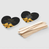 Modern elegant chic zwart en goud bruiloft program handwaaier (Niet-gemonteerd)