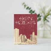 Modern Elegant Chicago City Skylin ecard Briefkaar Briefkaart (Staand voorkant)