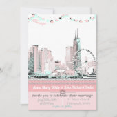 Modern Elegant Chicago Skyline Kaart (Voorkant)