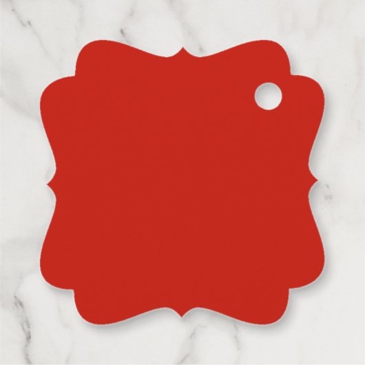 Modern elegant Chinees bruiloft floral script rood Bedankjes Labels (Achterkant)