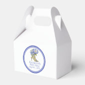 Modern Elegant Chinoiserie Floral High-Heel Event Bedankdoosjes (Achterkant)