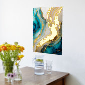 Modern Elegant Chique Agaat Marmer Goud Folie Afdrukken (Laag (Keuken))