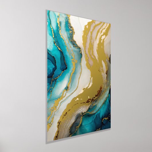 Modern Elegant Chique Agaat Marmer Goud Folie Afdrukken (Laagn)