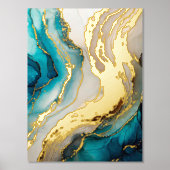 Modern Elegant Chique Agaat Marmer Goud Folie Afdrukken (Voorkant)