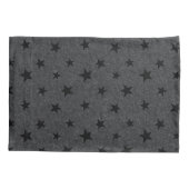 Modern Elegant Chique Black Star Patroon Kussensloop (Achterkant-Links)
