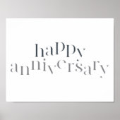 Modern, elegant, chique design Happy Anniversary Poster (Voorkant)