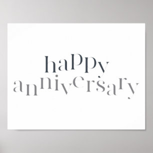 Modern, elegant, chique design Happy Anniversary Poster