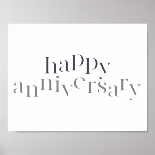 Modern, elegant, chique design Happy Anniversary Poster (Voorkant)