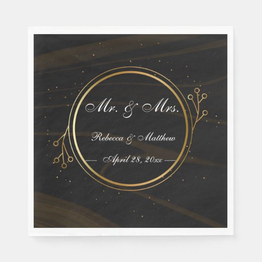 Modern Elegant Chique gouden Licht Servet (Voorkant)