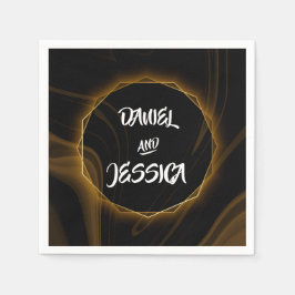 Modern Elegant Chique gouden Licht Servet