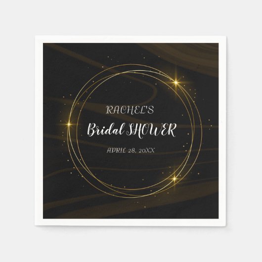 Modern Elegant Chique gouden Licht Servet (Voorkant)