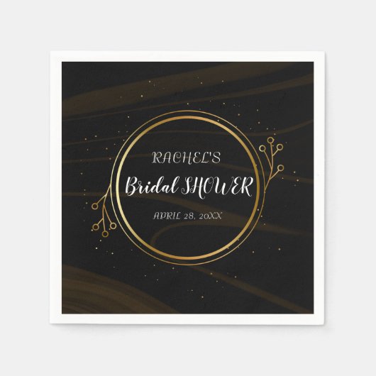 Modern Elegant Chique gouden Licht Servet (Voorkant)