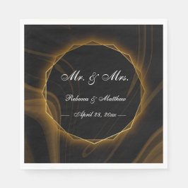 Modern Elegant Chique gouden Licht Servet