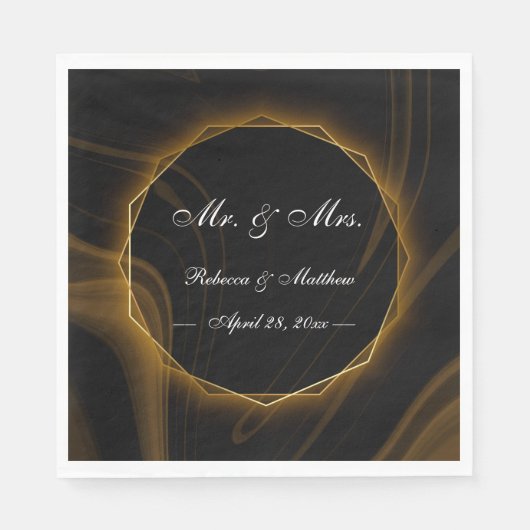 Modern Elegant Chique gouden Licht Servet (Voorkant)