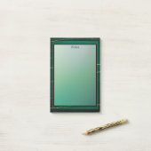 Modern Elegant Chique Groen en Goud Post-it® Notes (Op bureau)