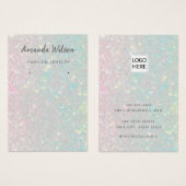 Modern Elegant chique hologram oorbel Display Kaar Visitekaartje (Voorkant /achterkant)