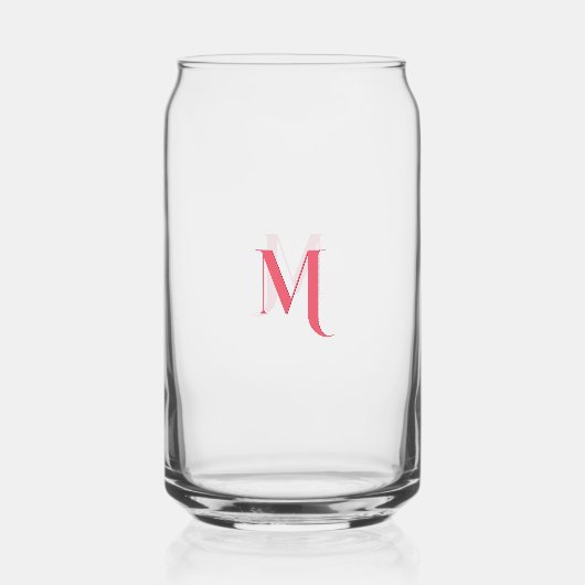 Modern elegant chique meisjesroze script monogramm blikvorm glas (Voorkant)