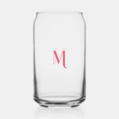 Modern elegant chique meisjesroze script monogramm blikvorm glas (Achterkant)