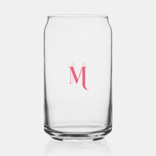 Modern elegant chique meisjesroze script monogramm blikvorm glas (Achterkant)