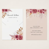 Modern Elegant chique oorbellen Ketting Display Ka Visitekaartje (Voorkant /achterkant)