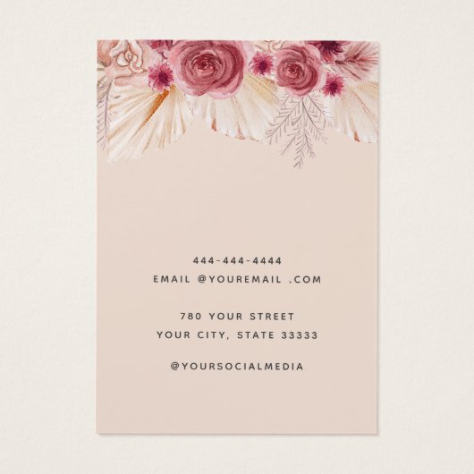 Modern Elegant chique oorbellen Ketting Display Ka Visitekaartje (Achterkant)