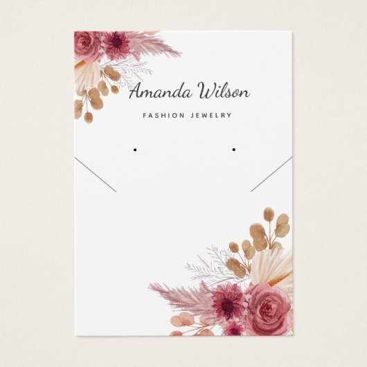 Modern Elegant chique oorbellen Ketting Display Ka Visitekaartje (Voorkant)