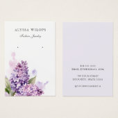 Modern Elegant chique waterverf bloemendisplay kaa Visitekaartje (Voorkant /achterkant)