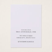 Modern Elegant chique waterverf bloemendisplay kaa Visitekaartje (Achterkant)