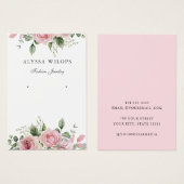 Modern Elegant chique waterverf bloemendisplay kaa Visitekaartje (Voorkant /achterkant)