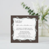 Modern Elegant Chocolate Square Vrijgezellenfeest Kaart (Staand voorkant)