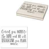 Modern Elegant Christelijk Bijbelvers Typografie Rubberstempel (Gestempeld)