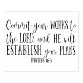 Modern Elegant Christelijk Bijbelvers Typografie Rubberstempel (Afrduk)