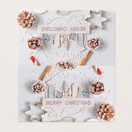 Modern & Elegant Christmas Card – Classic Design Kaart (Buitenkant ongevouwen)