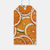 Modern Elegant Citrus Sinaasappel Baby shower Cadeaulabel (Achterkant)