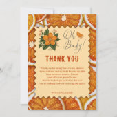 Modern Elegant Citrus Sinaasappel Baby shower Kaart (Voorkant)