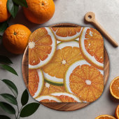 Modern Elegant Citrus Sinaasappel Baby shower Papieren Bordje