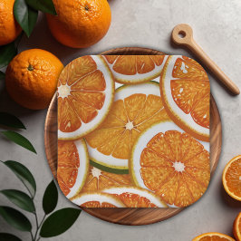 Modern Elegant Citrus Sinaasappel Baby shower Papieren Bordje